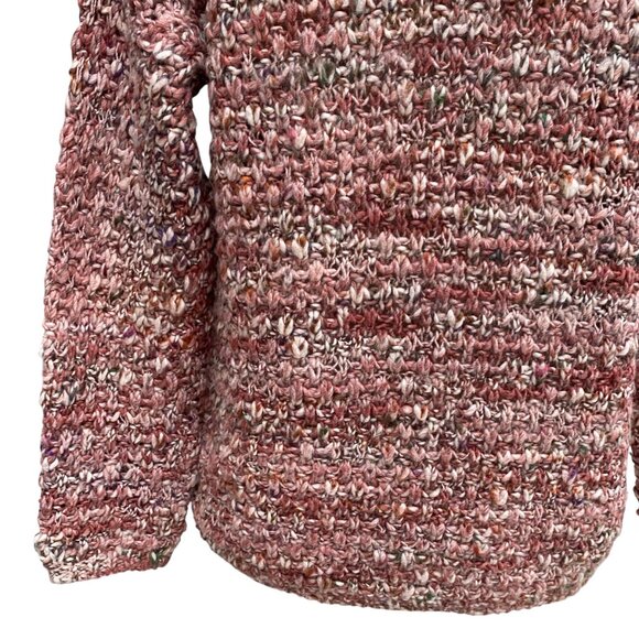 Elsamanda Anthropologie Italian Wool Cowl Neck Sweater Chunky Boho Oversized-M - Picture 8 of 12